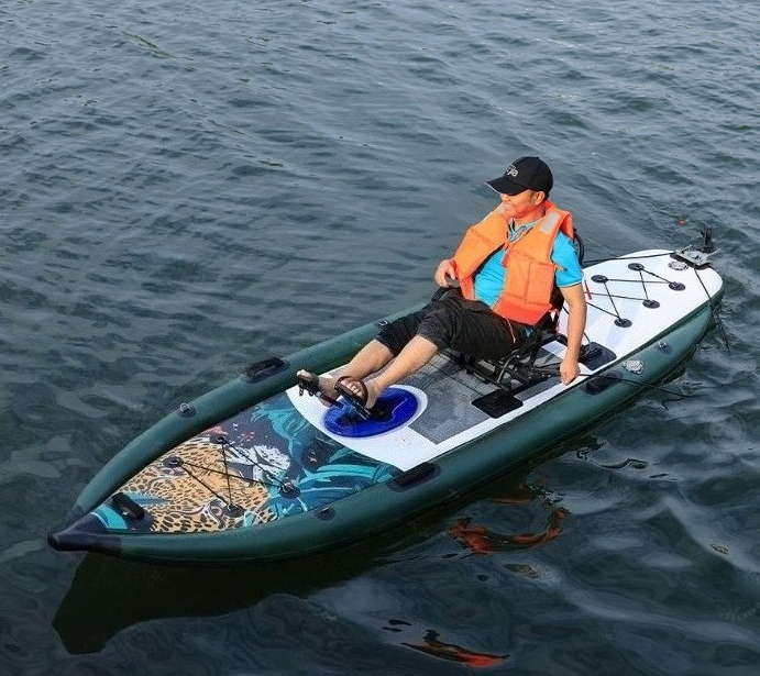 Fishing Kayak Pedal Drive - Outdoor professionele eenpersoonskajak met pedalen, opblaasbare