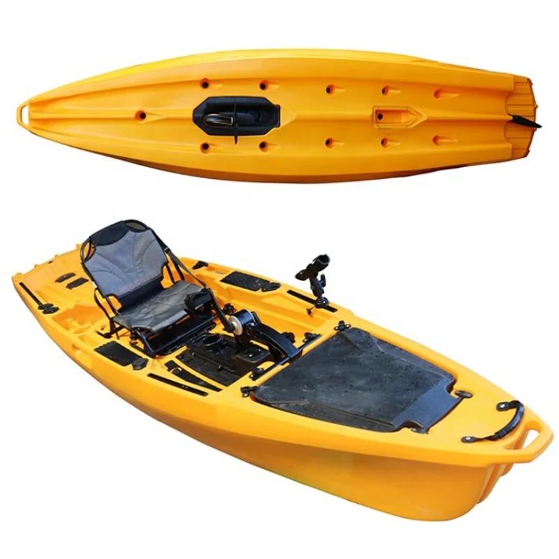 Fishing Kayak Pedal Drive - Gele enkele zit kajak pedaalaandrijving opblaasbare