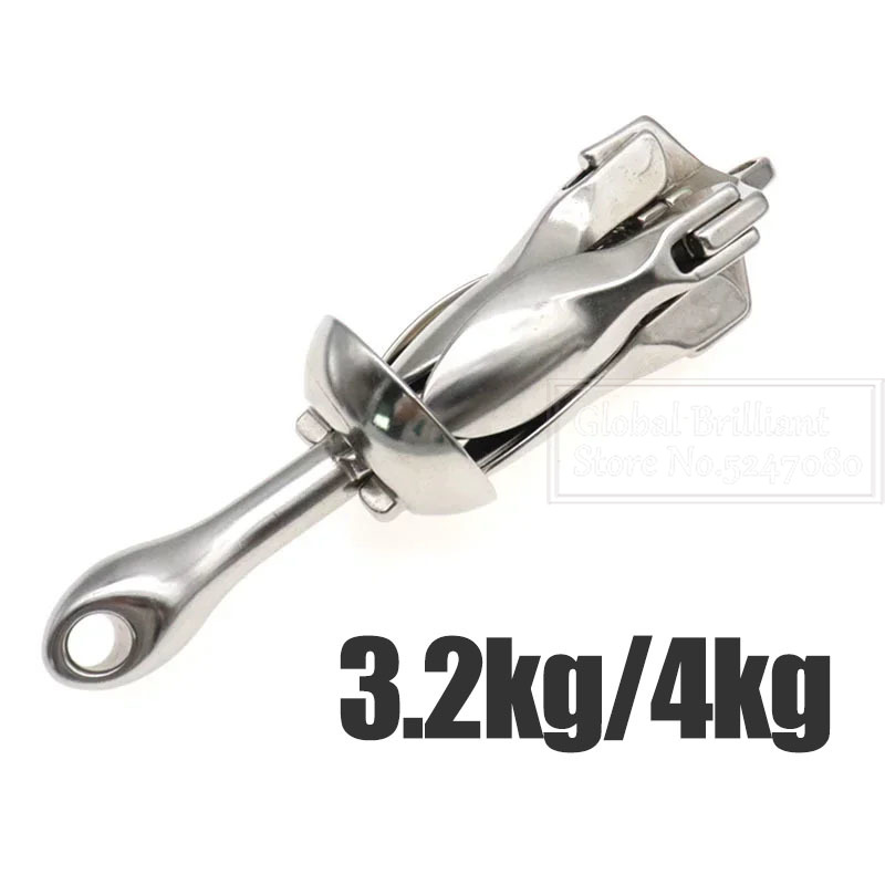 Fishing Kayak Anchor - 3.2Kg/4Kg Boot Roestvrijstalen Ijzeren Metalen Anker