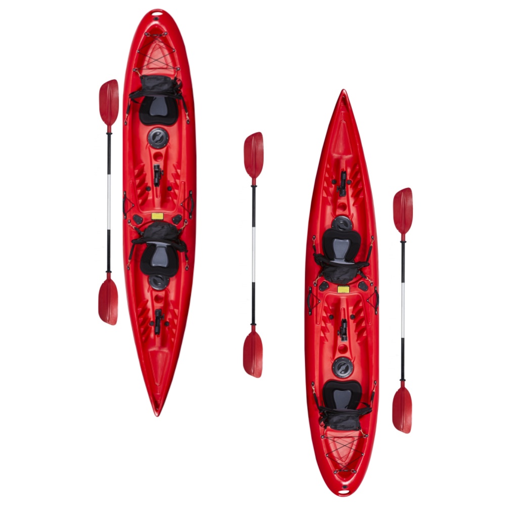 Fishing Kayak Pedal Drive - 3,9m Dubbele Rotomolded Plastic Kayak voor