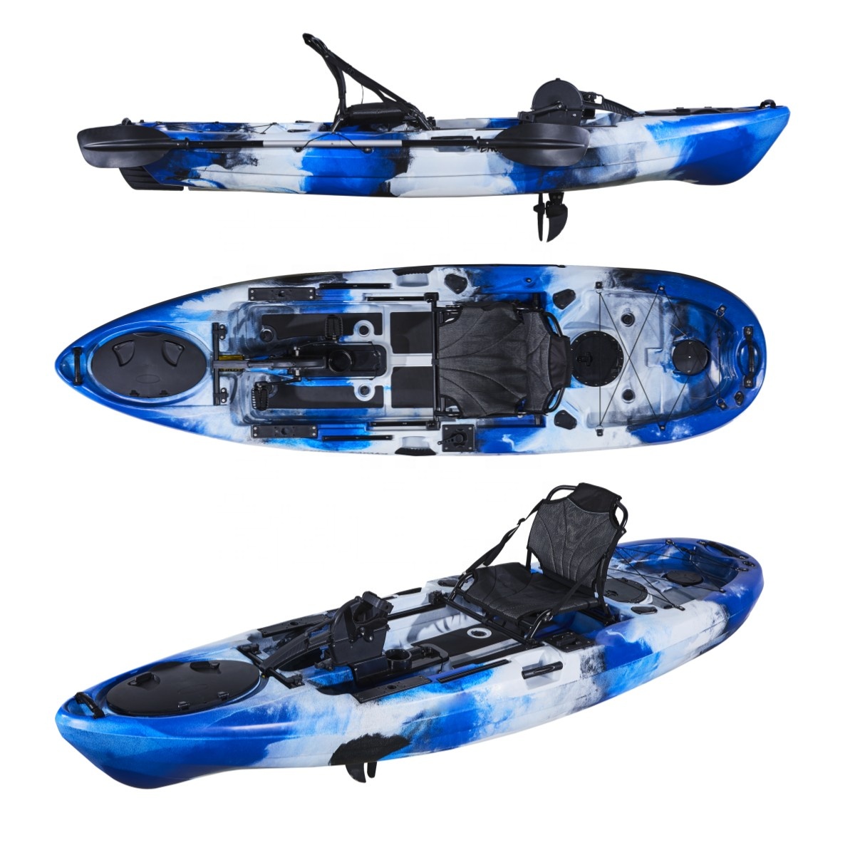 Fishing Kayak Pedal Drive - 10FT Klassieke pedaalviskajak Plastic kano voor