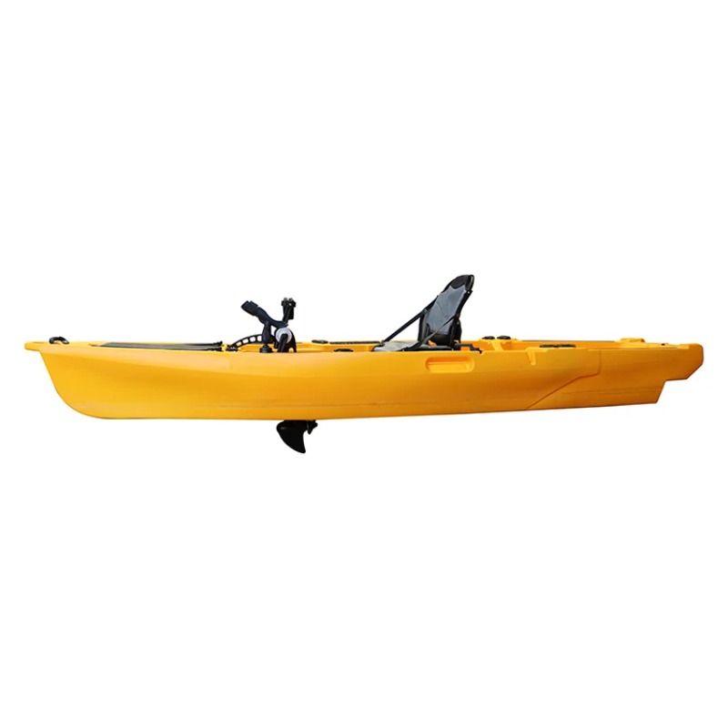 Gele enkele zit kajak pedaalaa - Fishing Kayak Pedal Drive recensie en prijs