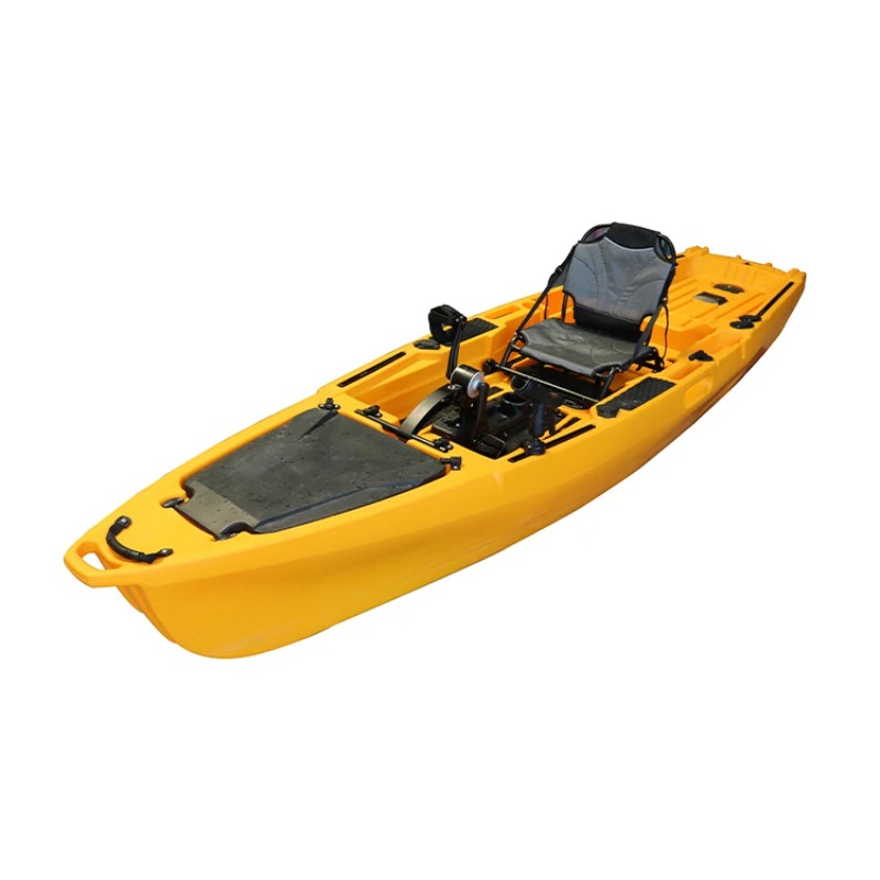Gele enkele zit kajak pedaalaa - Fishing Kayak Pedal Drive recensie en prijs